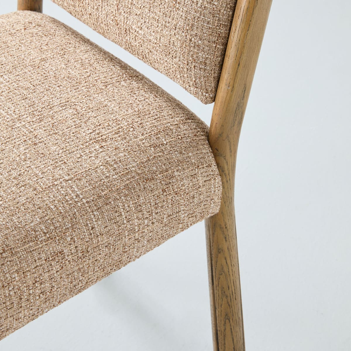 Zane Upholstered Dining Chair with Solid Oak Frame