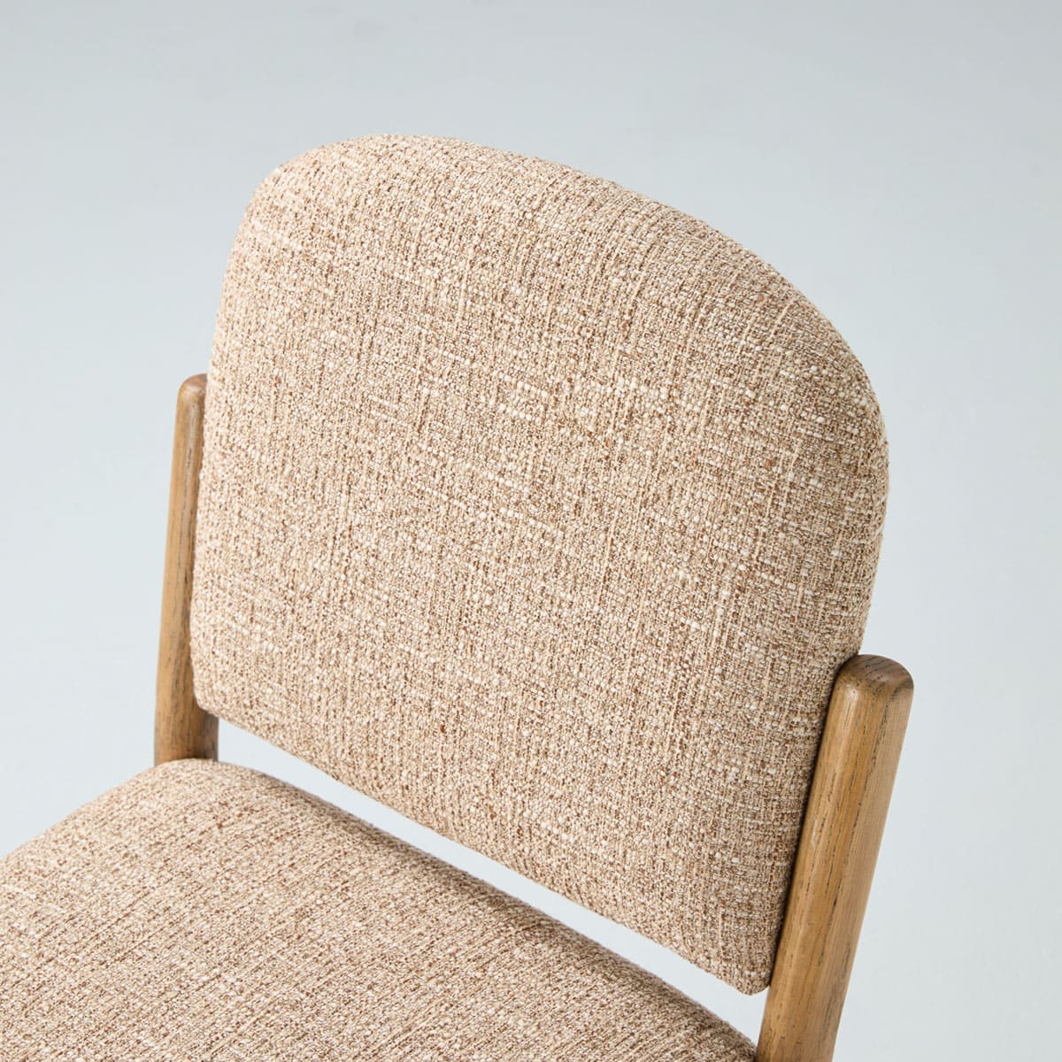 Zane Upholstered Dining Chair with Solid Oak Frame