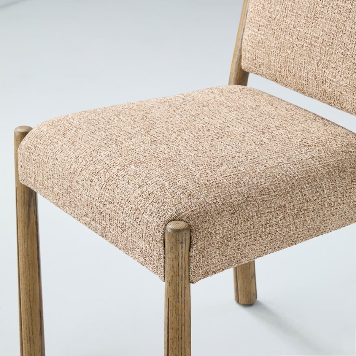 Zane Upholstered Dining Chair with Solid Oak Frame