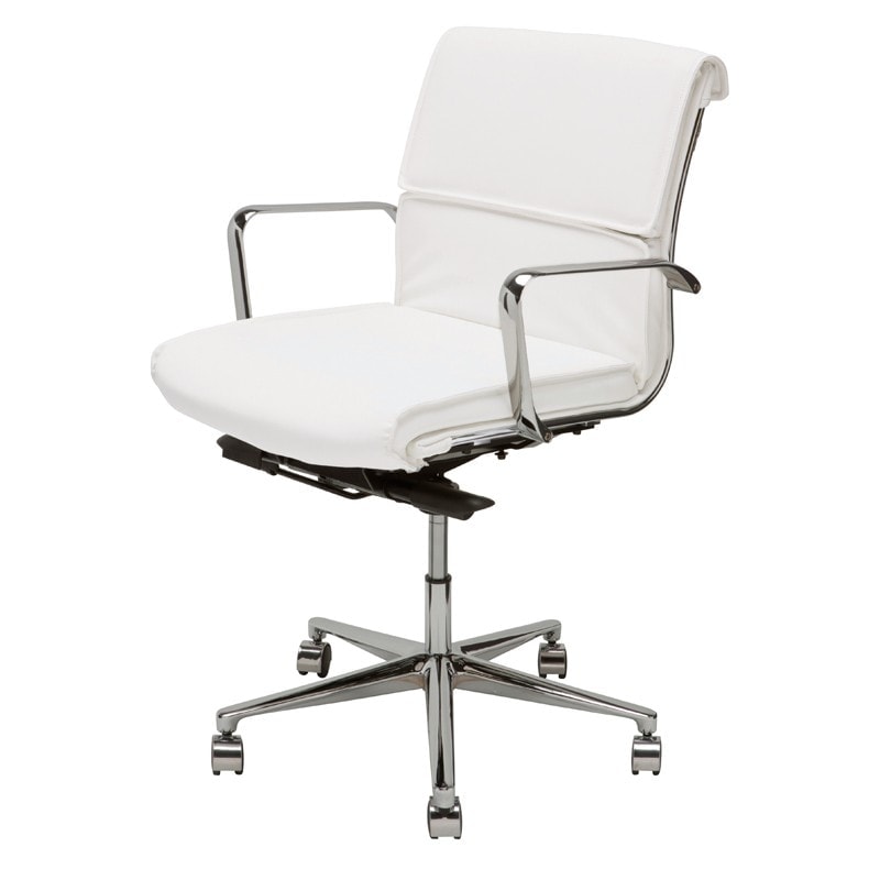 Lucia Office Chair White Low Back