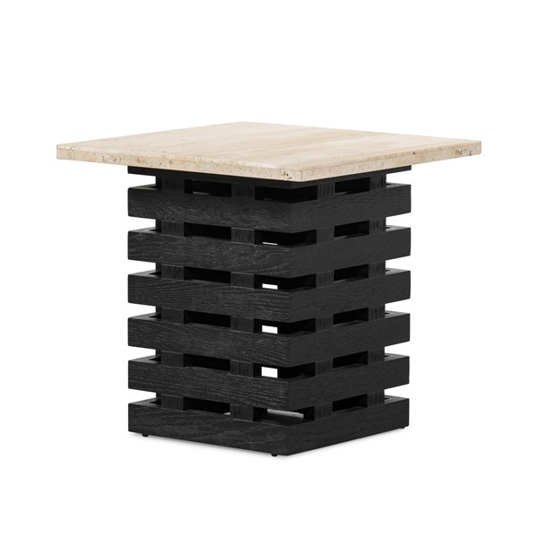 Nalani Square End Table – Black Oak