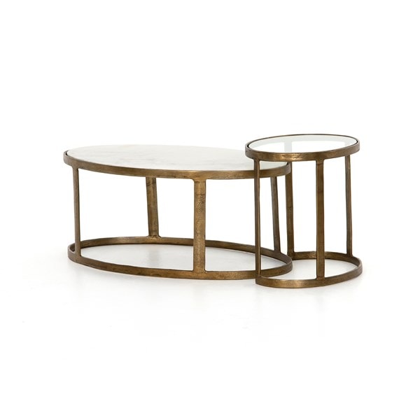 Calder Nesting Coffee Table Marble & Glass