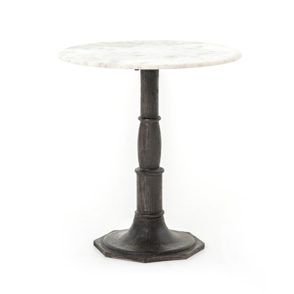 Lucy Side Table – Carbon Wash, Marble Top
