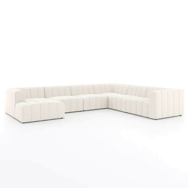 Langham Channeled 6-pc Sectional White