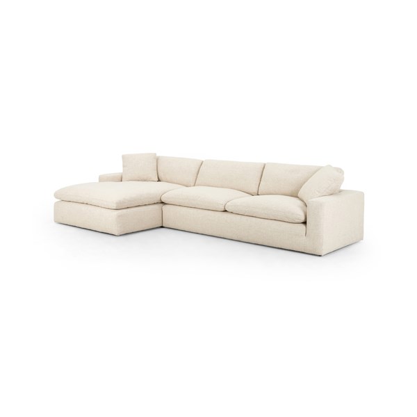 Plume 2-pc Sectional White