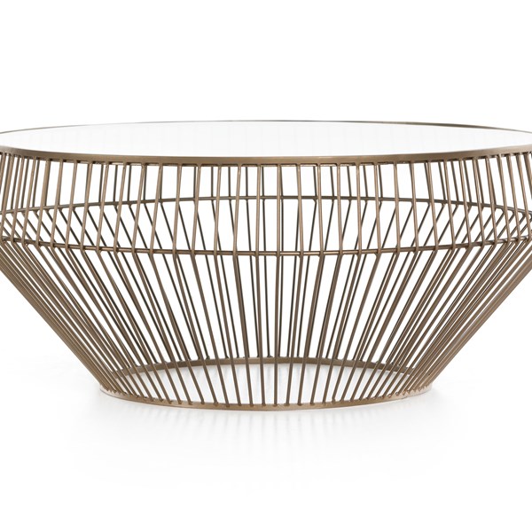 gold basket coffee table