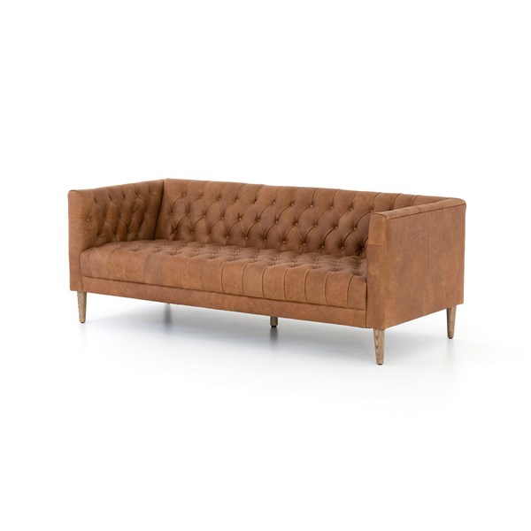 Williams Leather Sofa Brown
