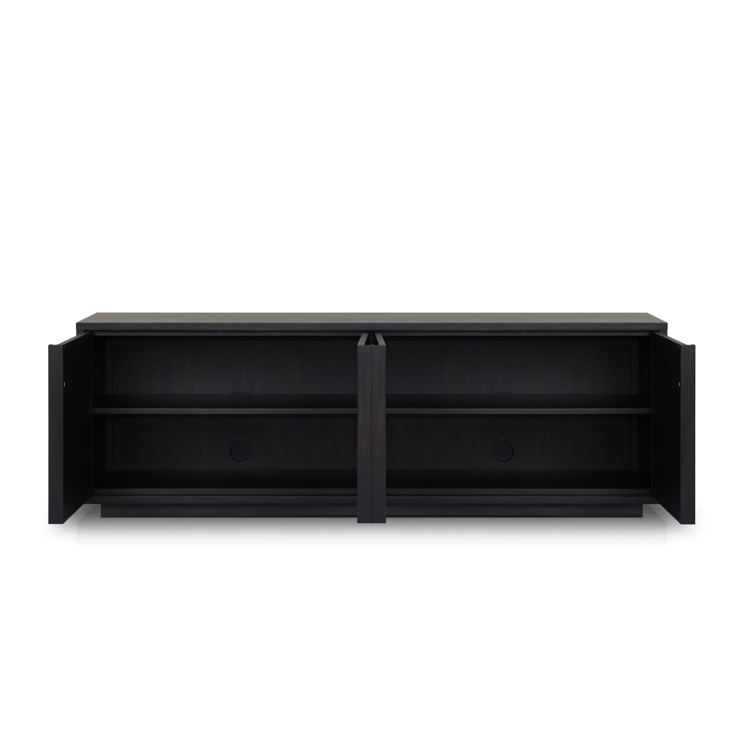 Nyland Media Console - Black with open doors