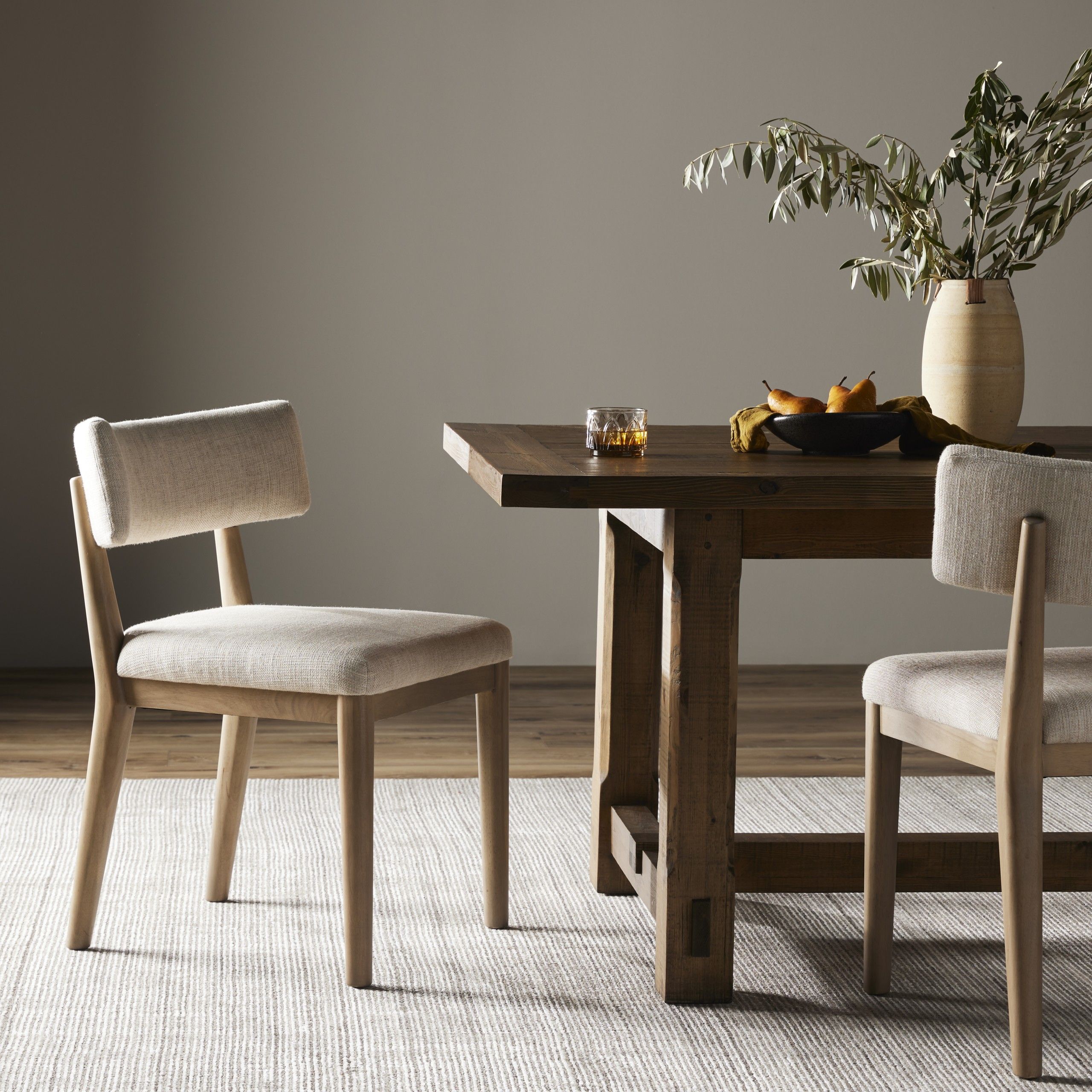 Cardell Dining Chair - Essence Natural next to dining table